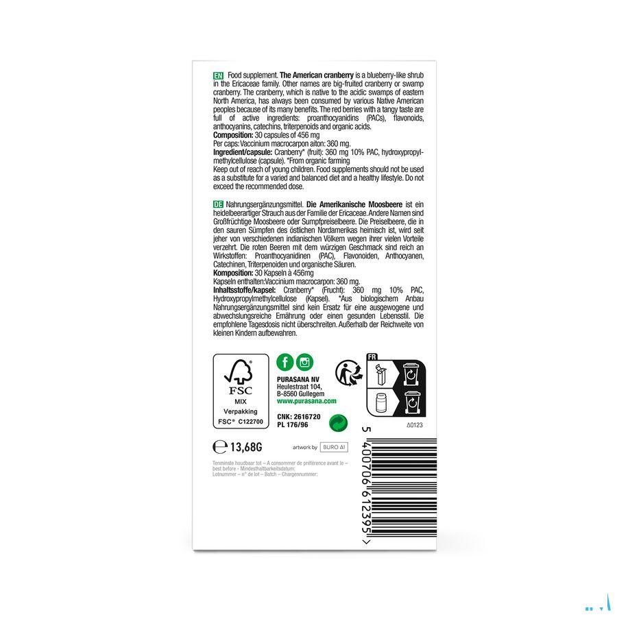 Purasana Cranberry Bio Capsule 30