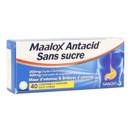 Maalox Antacid Zs Lemon 200/400 mg Kauwtabletten 40 Bl.