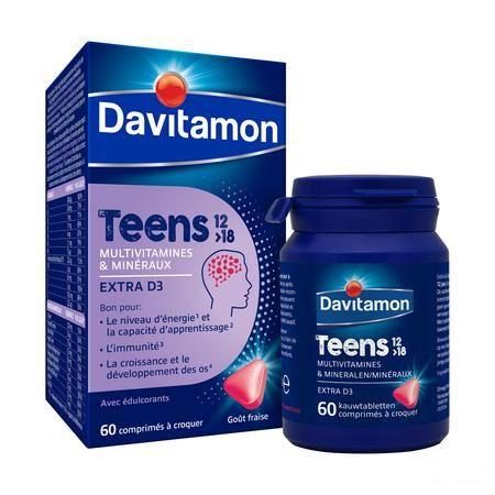 Davitamon Teens Aardbei Comp 60  -  Perrigo