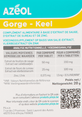 Azeol Gorge Menthe Comp Sucer 30
