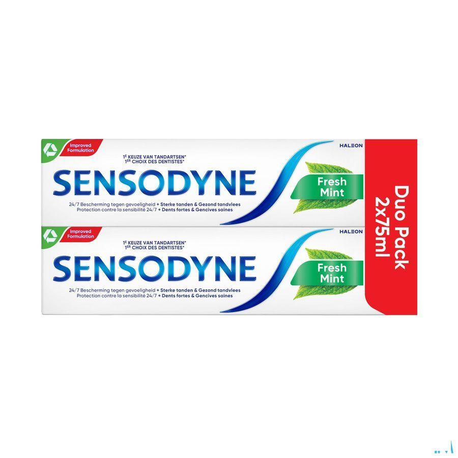 Sensodyne Fresh Mint Dentifrice Tube 2 x 75 ml