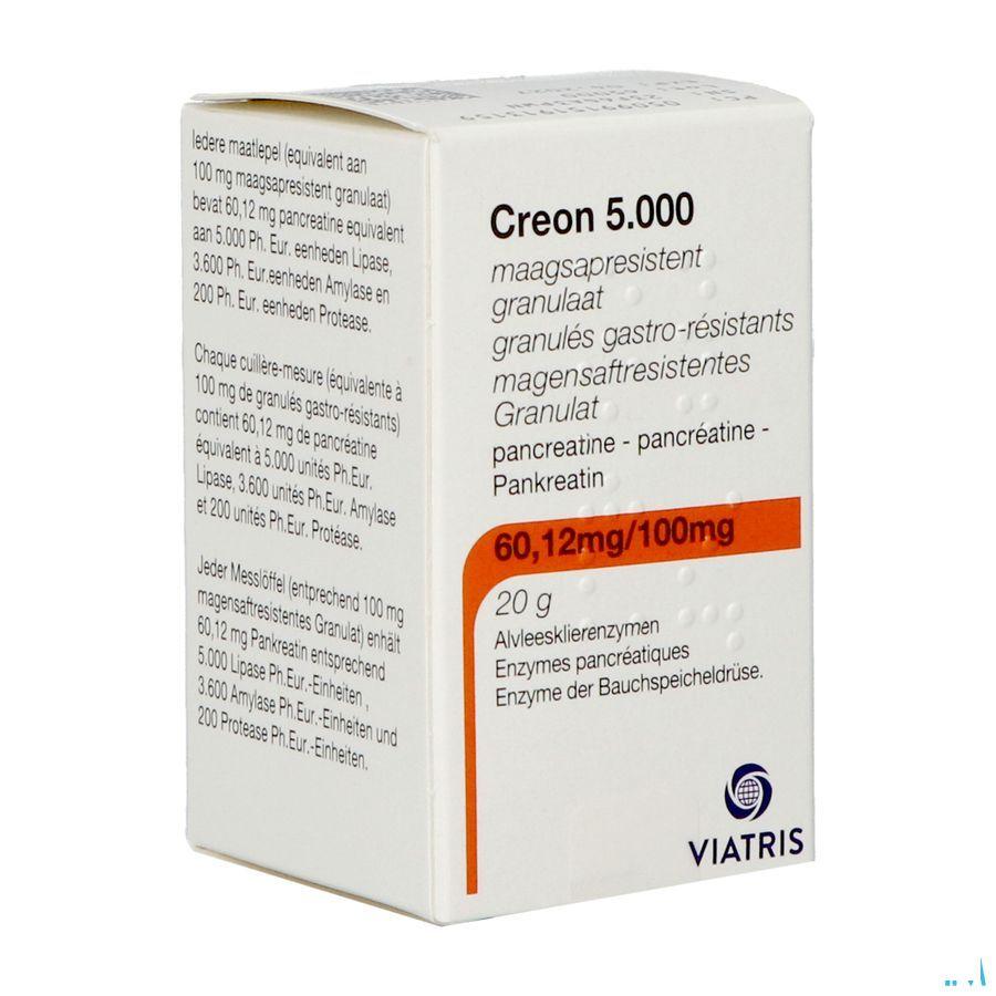 Creon 5000 Granules Gastroresist Flacon 20 gr 