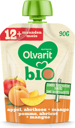 Olvarit Bio Pomme Abricot Mangue 12M 90G  -  Nutricia