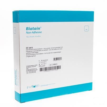 Biatain Schuimverband N/adh 15,0x15,0cm 5 33413  -  Coloplast