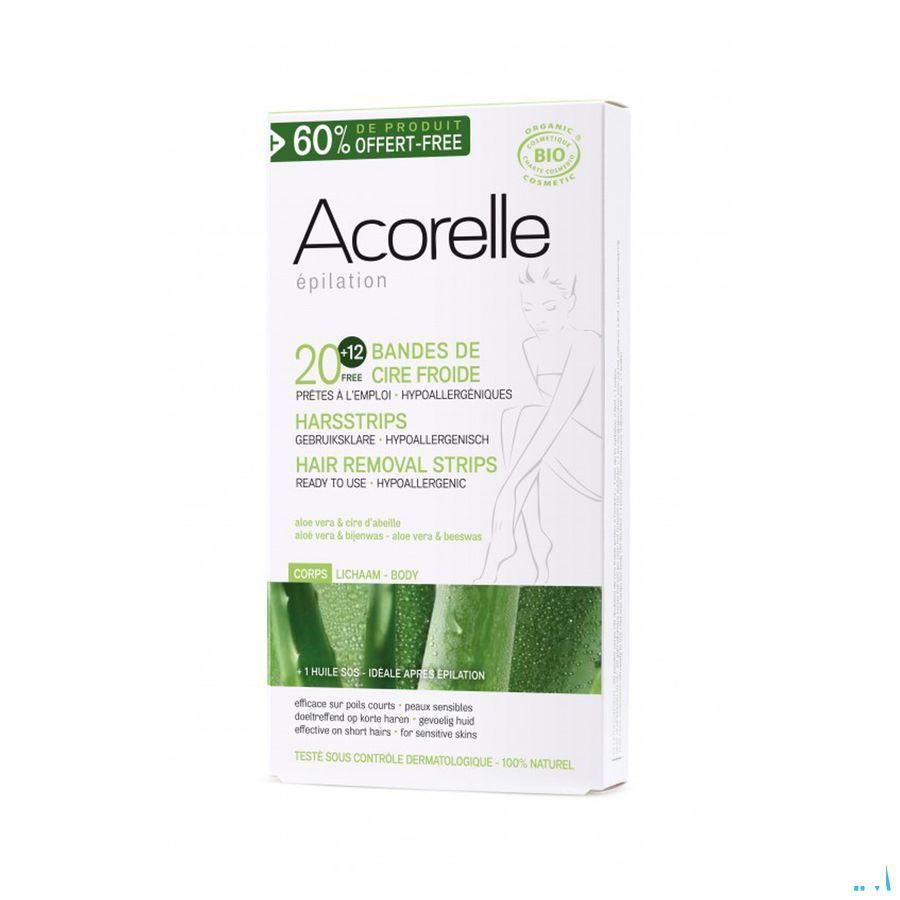 Acorelle Strips Koude Was Lichaam 20 + olie 4,8ml  -  Odysud