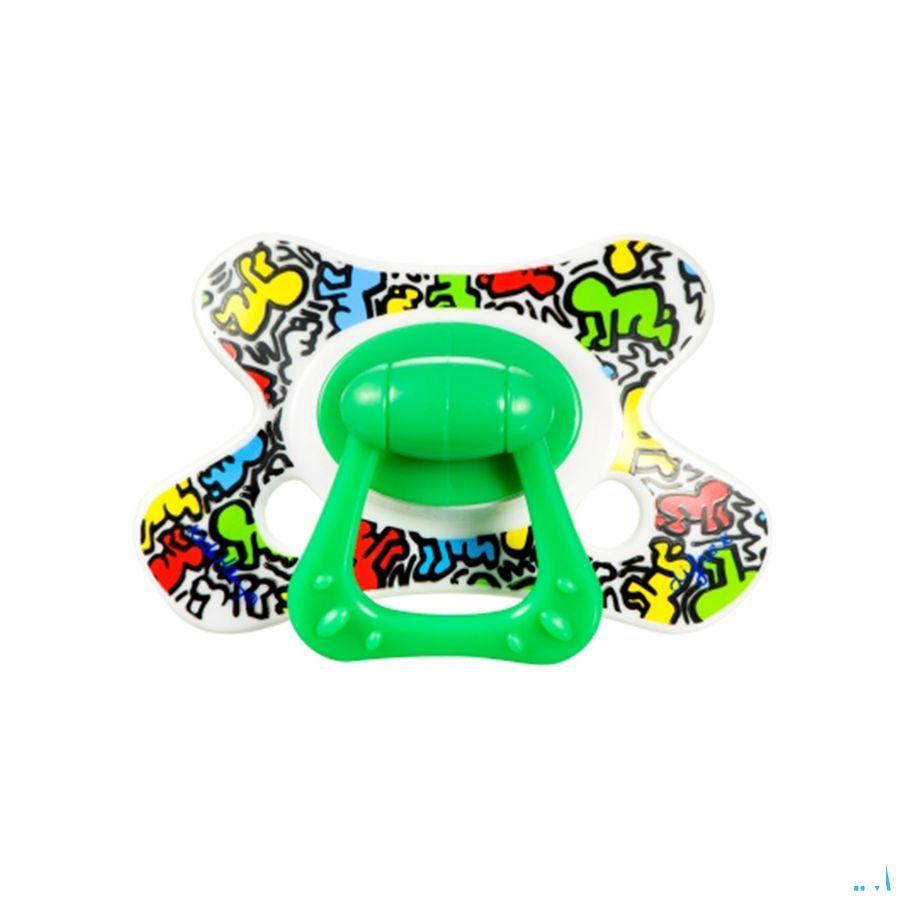 Difrax Fopspeen Natural 6 + Keith Haring  -  Difrax