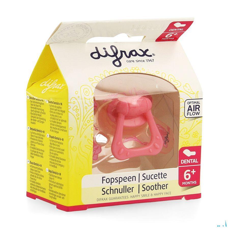 Difrax Fopspeen Sil Dental + ring + 6m 800  -  Difrax