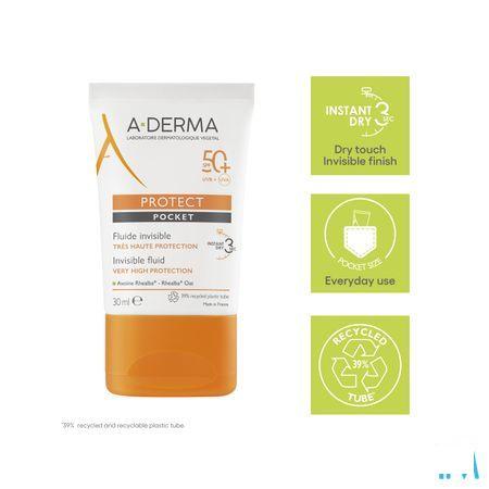 Aderma Protect Pocket Fluide Onzichtbare Ip50 + 30 ml  -  Aderma