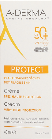 Aderma Protect Creme sans parfum Tube 40 ml  -  Aderma