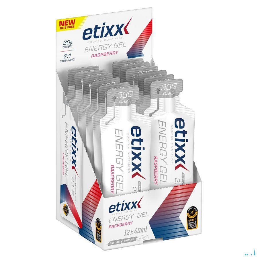 Etixx Energy Gel Raspberry 12X40 ml  -  Ceres Pharma