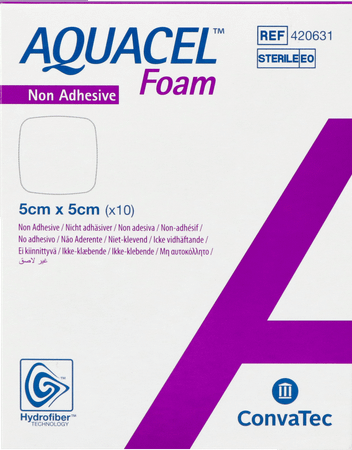 Aquacel Foam Non-Adhesif 5X5Cm 10