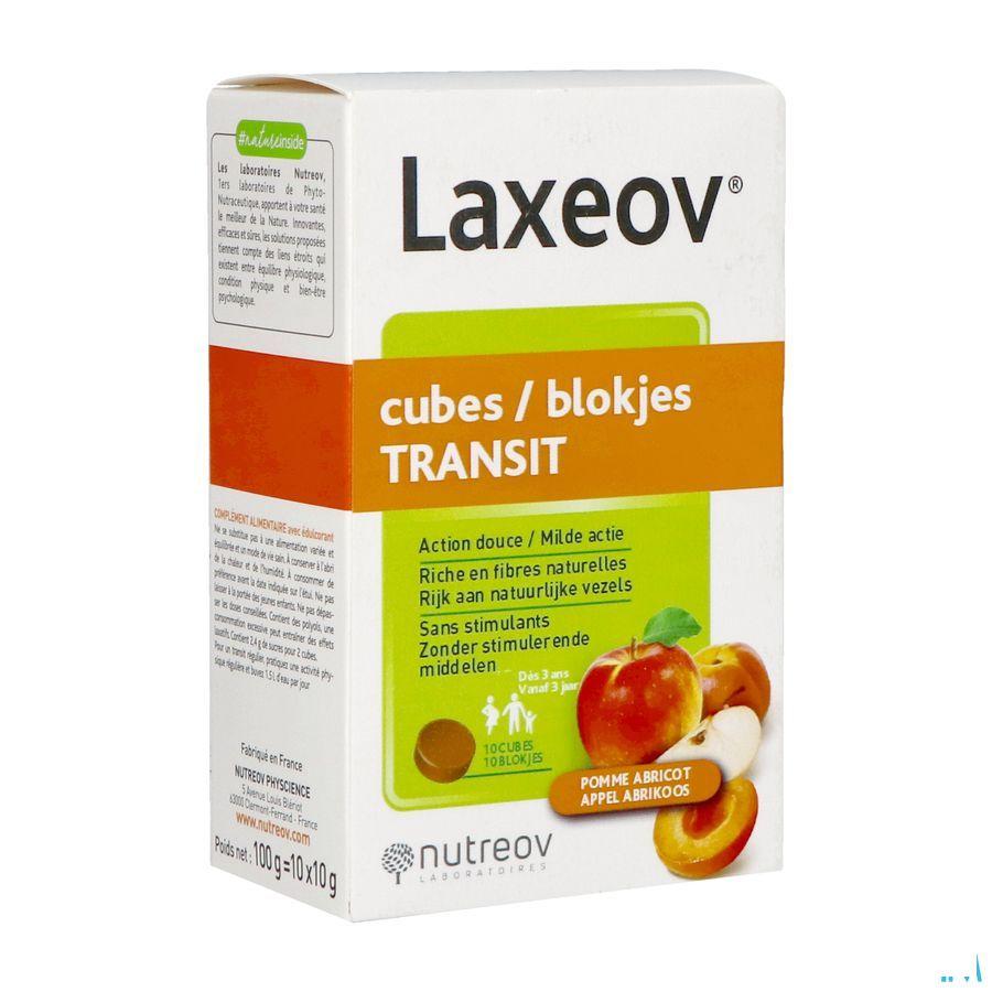 Laxeov Appel-abrikoos Blokjes 10x10 gr