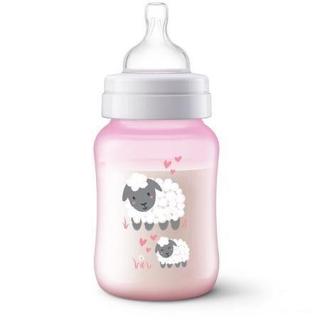 Philips Avent Anti colic Zuigfles 260 ml Roze Scf821/14  -  Bomedys