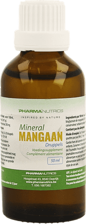 Mangaan Druppels 50ml Pharmanutrics  -  Pharmanutrics
