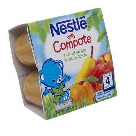 Nestle Baby Compote Fruit Jardin Pot 4x100 gr  -  Nestle