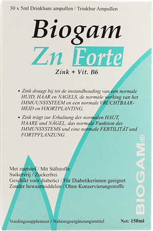 Biogam Zn Forte Drinkb. Amp 30 x 5ml