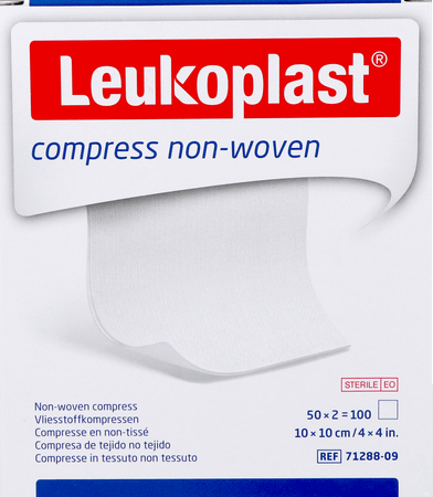 Leukoplast Compress N/Woven St. 10cm x 10cm 50 x 2