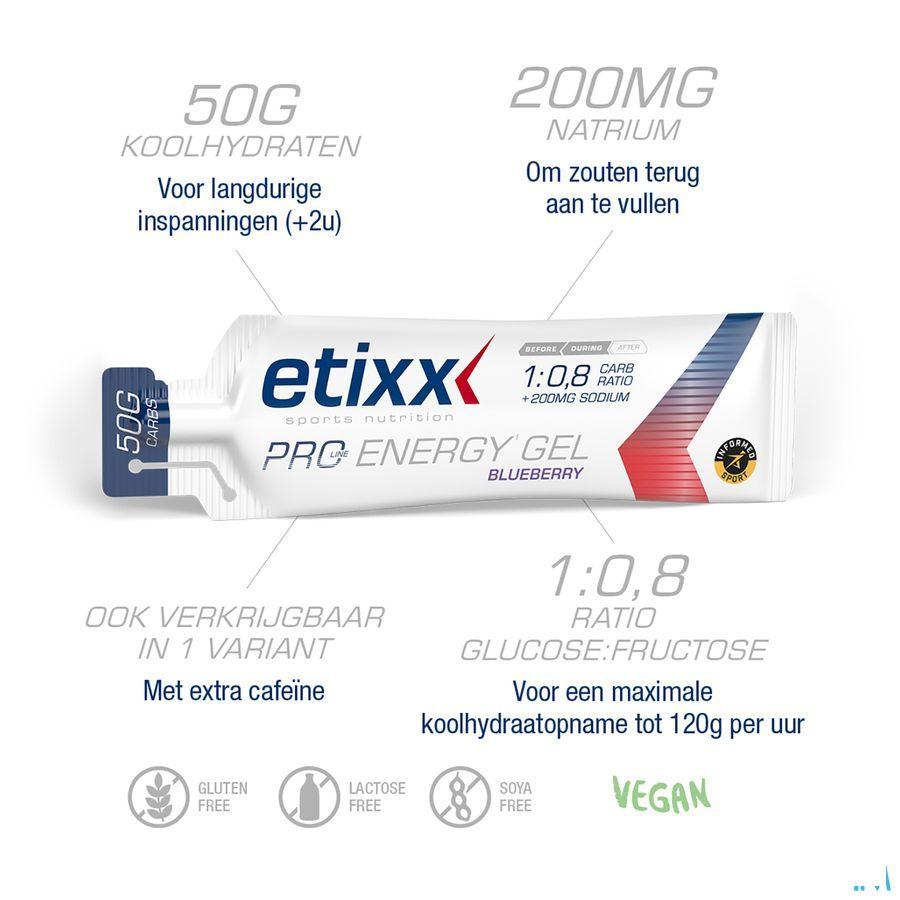 Etixx Double Carb Energy Gel Prol.Blueberry12X60ml  -  Ceres Pharma