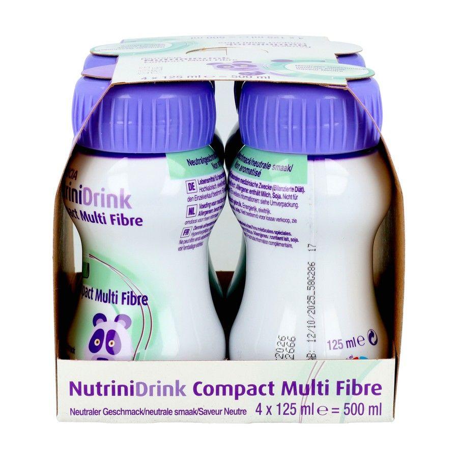Nutrinidrink Compact Multi Fibre Neutraal 4x125 ml  -  Nutricia