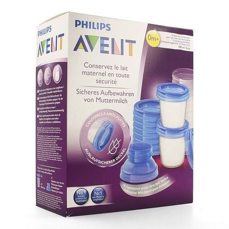 Philips Avent Via Natural Moedermelk Bewaarbekerset Scf618/10  -  Bomedys