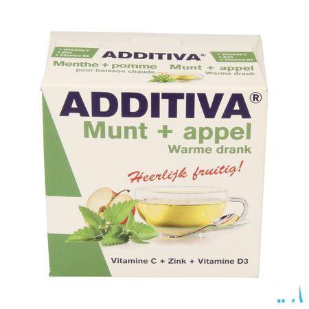 Additiva Warme Drank Munt Appel Zakje 10x12g  -  Bomedys
