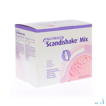 Scandishake Mix Aardbei Zakje 6x85 gr  -  Nutricia