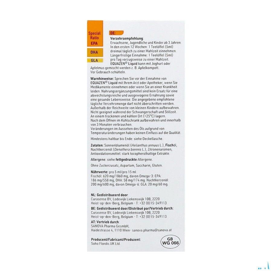 Equazen Liquid Omega Citrus 3/6 Fl 200 ml  -  Springfield Nutraceuticals