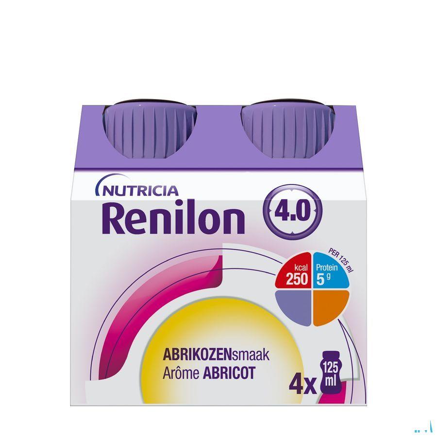 Renilon 4.0 Abrikoos Fles 4x125 ml 570978  -  Nutricia