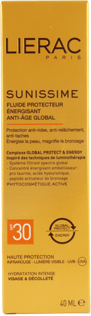 Lierac Sunissime Fluide Visage Ip30 Prot.ener 40 ml