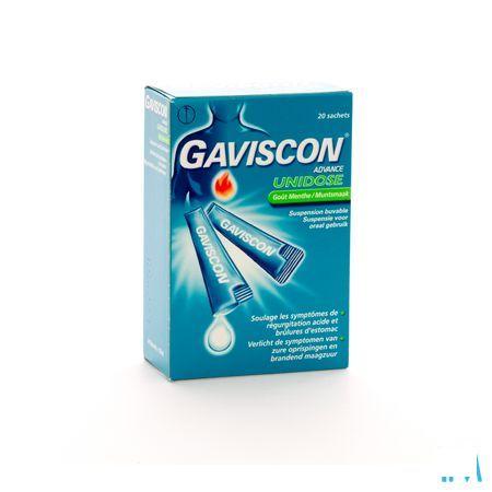 Gaviscon Advance Orale Suspensie Munt Ud Zakje 20x10 ml