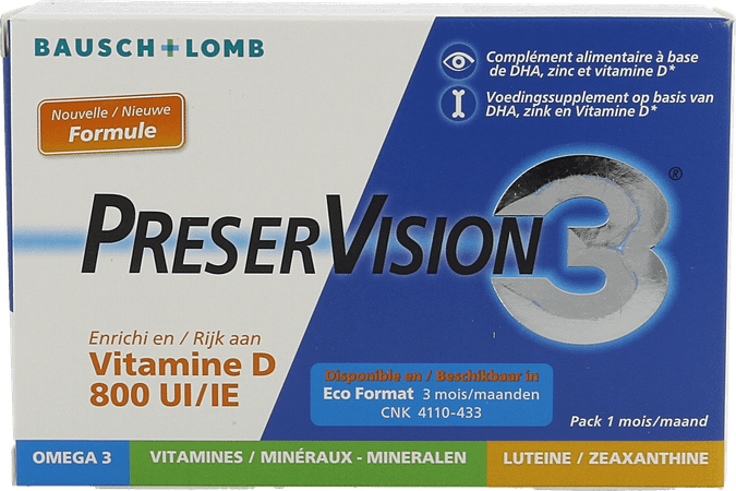 Preservision 3 + Vit D3 Caps 60