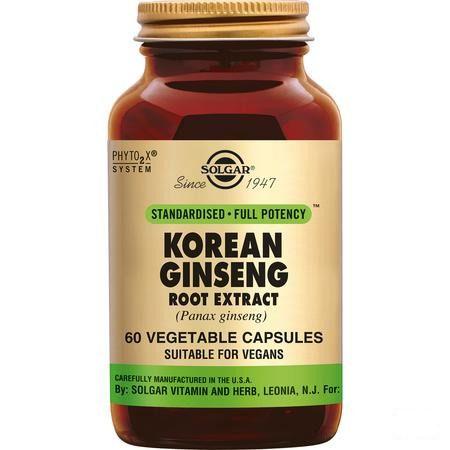 Solgar Ginseng Korean Root Extract V-Capsule 60  -  Solgar Vitamins