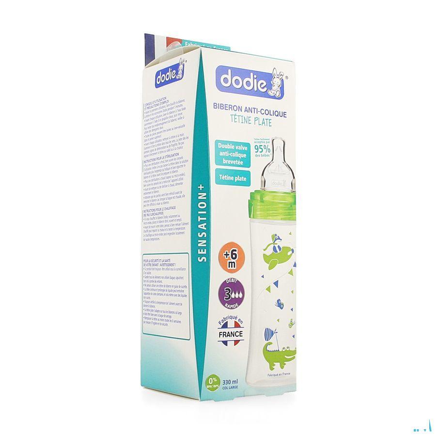 Dodie Zuigfles Sensation + Groene Dino + 6m 330 ml