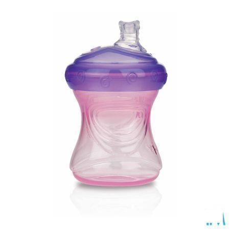 Nuby 4in1 Antilekbeker 240 ml Roze 6m +   -  New Valmar