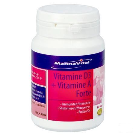 Mannavital Vitamine D3 + Vitamine A Forte Caps 90