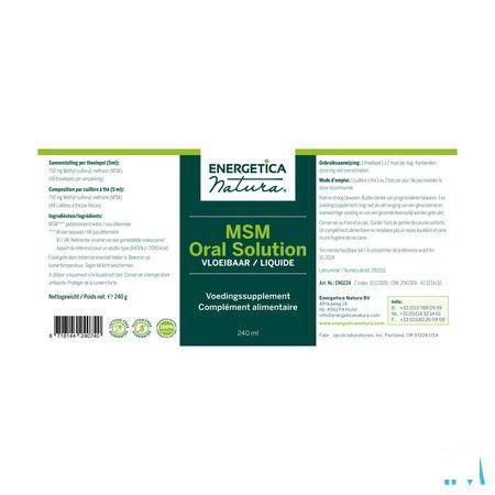 MSM Oral Solution 240 ml  -  Energetica Natura