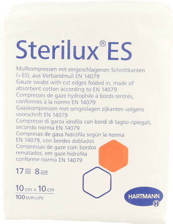 Sterilux Es 10x10cm 8pl.nst. 100 P/s  -  Hartmann