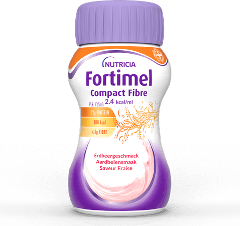 Fortimel Compact Fiber 2.4Kcal Aardbei 4 x 125 ml