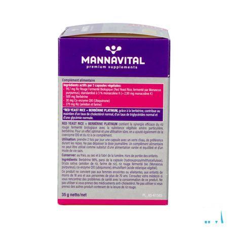 Mannavital Red Yeast Rice + Berberine Plat.V-Caps 60  -  Mannavita