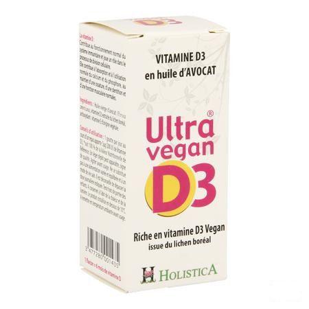 Ultra Vegan D3 Gouttes 8ml Holistica  -  Bioholistic Diffusion