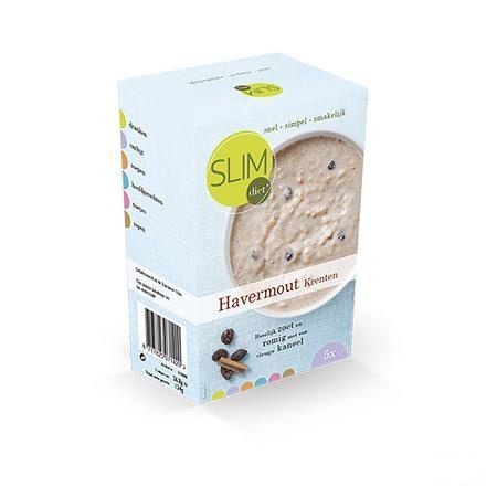 Slimdiet Havermout Krenten Zakje 5x25 gr  -  Slimdiet Bv