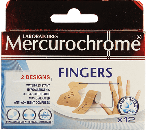 Mercurochrome Pleister Fingers 12