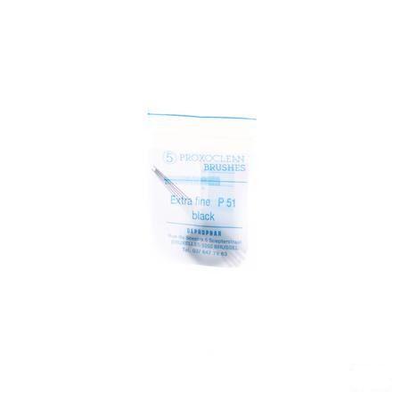 Proxoclean Tandenborstel Extra Fijn 20mm Zwart 5 P51  -  Deprophar
