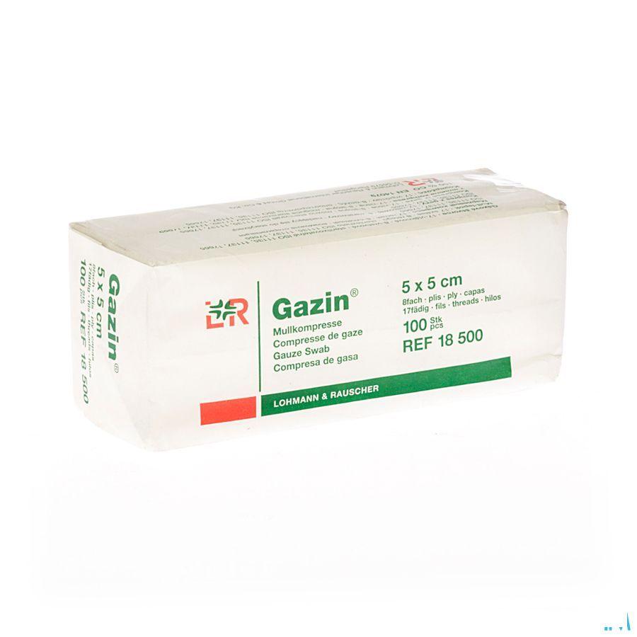 Gazin Kompres Niet steriel 8p 5,0x 5,0cm 100 18500  -  Lohmann & Rauscher