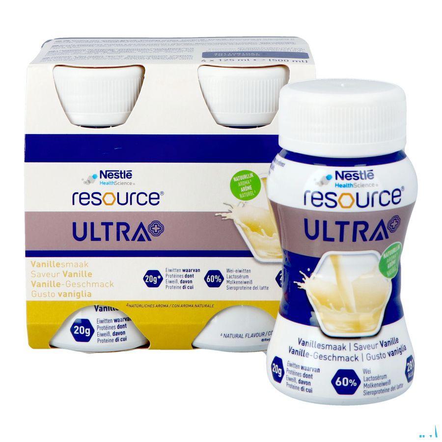 Resource Ultra+ Vanillesmaak 4X125 ml