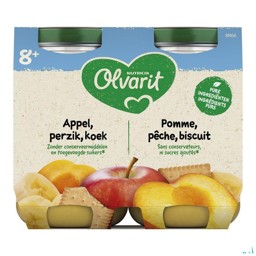 Olvarit Fruit Appel Perzik Koek 2x200 gr 8m54  -  Nutricia