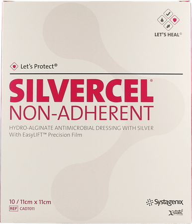 Silvercel Na Hydroalginaat Verband 11X11cm 10 Cad7011