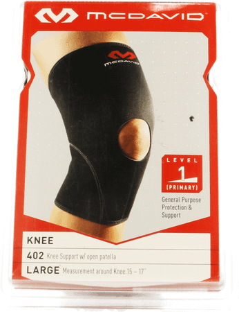 Mcdavid Knee Supp.open Patella Black/scarl.xxl 402