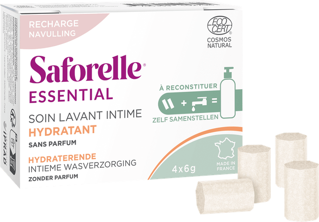 Saforelle Essent. Soin Lav.Int.Hydra Pdr Rech.4 x 6G
