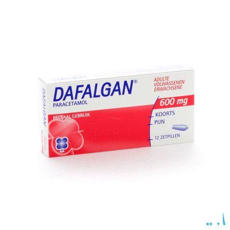 Dafalgan 600 mg Suppos 12